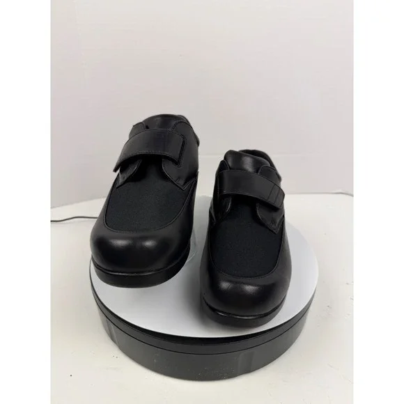DREW Orthopedic Black Stretch Adjustable Strap Walking Shoes Women's 10 WW